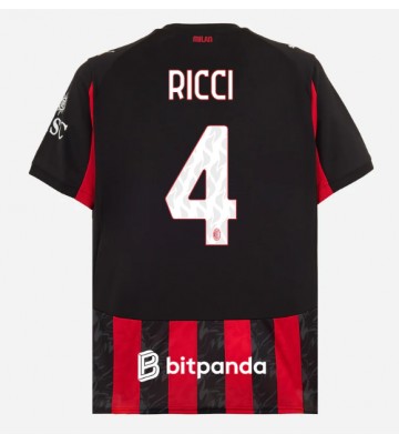AC Milan Samuele Ricci #4 Hjemmebanetrøje 2025-26 Kortærmet